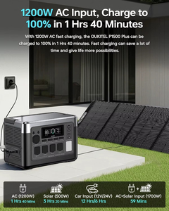 Estación Portátil P1500 PLUS de 1536Wh y 1800W con Panel Solar, Control por APP, Batería LiFePO4 y Controlador MPPT para Viajes y Camping (Stock en EE. UU.) - Product Image 6