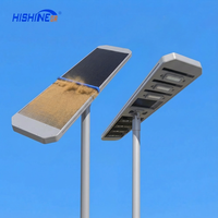 Lampe solaire de rue Hishine à LED, auto-nettoyante, étanche IP66, en aluminium, télécommande, éclairage urbain, énergie solaire, garantie 5 ans