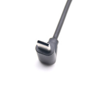Kabel Data Tipe-C dengan Sudut 90 Derajat, Model Elbow Atas-Bawah, USB 3.1 untuk Pengisian Daya Ponsel