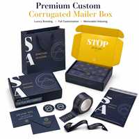 Coffrets d'abonnement personnalisés haut de gamme pour ceintures bleu marine, cadeaux d'accueil professionnels pour clients et kits de bienvenue d'entreprise