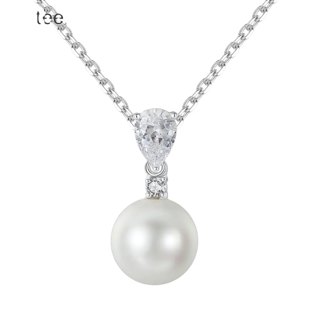 LUOTEEMI売れ筋送料無料女性の素敵なアクセサリーファッション繊細でシンプルな模造真珠のネックレス