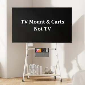 Custom 32 Inch 55 Inch Floor TV Stand Mount Mobile TV Cart With Wheels And Dvd Shelf