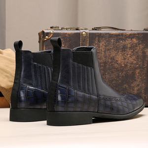 Bottes Chelsea d'hiver tendance en cuir PU véritable de qualité supérieure, respirantes, résistantes à l'usure, pour hommes, style décontracté - Product Image 2