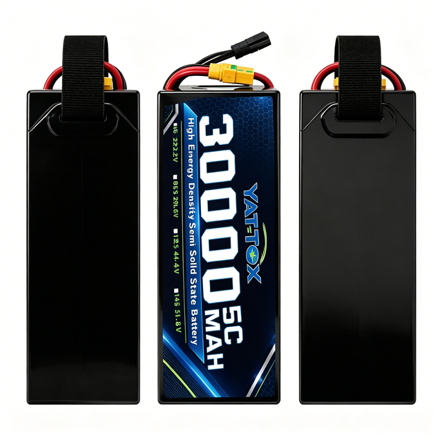 BMS Heavy Lift Drone Battery Large Semi Solid High Rate for Hexacopter Octocopter 6 Axis UAV 30000mAh 6S 12S 14S Power Pack