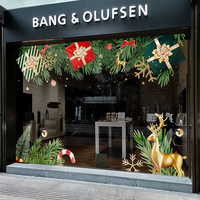 Autocollants de fenêtre de cloche de Noël et décalcomanies de porte en verre disposition créative pour les centres commerciaux et les bureaux décorations de Noël en gros