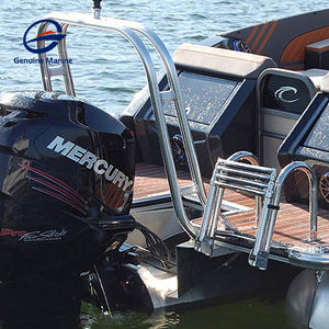 本物のマリン3ステップ滑り止め水泳はしごマリンヨットボートステンレス鋼伸縮はしご - Product Image 6