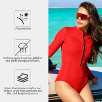 Combinaison de plongée en néoprène pour femme, 2 mm, une pièce, néoprène CR, fermeture éclair sur le devant, haute extensibilité, pour plongée sous-marine, snorkeling