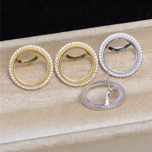 ชุดเครื่องประดับเงินแท้ S925 ขนาด 14 มม. ลายหินอ่อนมุก 13 ดอกทานตะวัน ลายหินอ่อน 14.5 อุปกรณ์เสริม 5530 อะไหล่เครื่องประดับ - Product Image 4