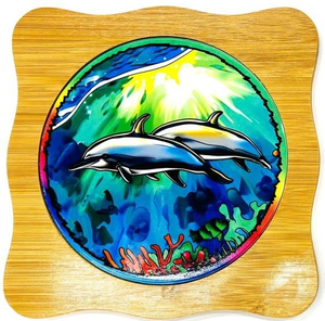 Personalized Bahamas Nassau Stylish <b>Table</b> <b>Protection</b> Travel Souvenir Fengyi Custom Dolphin Coasters - Product Image 2