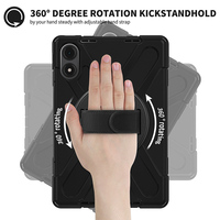 Funda de tableta a prueba de golpes de cuerpo completo para niños con soporte giratorio de correa de mano para Xiaomi Redmi Pad Pro de 12,1 pulgadas