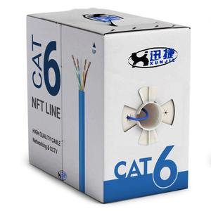 TestXUNJIE NFT <span class=keywords><strong>serie</strong></span> no funcional interior <span class=keywords><strong>Cat</strong></span> 6 Cable 4 pares 23awg Cca Bc Utp 305m/1000ft Cable de red fabricantes - Product Image 1