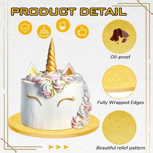 Wholesale Rectangle Aluminum Foil Silver Cake Drum Board Paper Cake Base For Christmas Festival Dessert Hot Sale Cake Disk