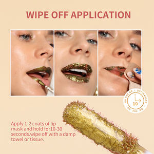 OEM Private Label 24K <span class=keywords><strong>Gold</strong></span> <span class=keywords><strong>Peel</strong></span> <span class=keywords><strong>Off</strong></span> Lip Stain <span class=keywords><strong>Masque</strong></span> Brillant à lèvres imperméable et durable Logo personnalisé Rouge à lèvres - Product Image 6