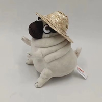 Peluche de chien Pug simulé personnalisée en gros, petite poupée chiot en peluche pour remplir les sacs de cadeaux de fête