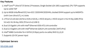 Carte mère de serveur Flex ATX MBD-X14SAV-TLN4F avec socket unique V1 (LGA-1851), prise en charge DDR5, nouvelle livraison rapide, bon prix, Flex ATX - Product Image 4