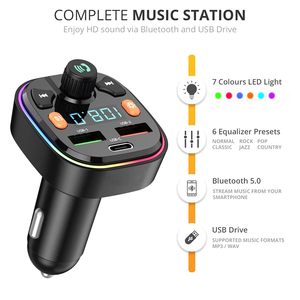 Transmisor FM BT 5,0 manos libres para coche, Kit de coche, reproductor <span class=keywords><strong>modulador</strong></span> de MP3, receptor de Audio manos libres, 2 USB, transmisor inalámbrico BT FM - Product Image 2
