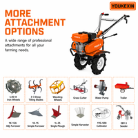 Mini Motocultor de Gasolina YKX 170F, Cultivador Rotatorio para Agricultura, Herramientas de Labranza de Suelos