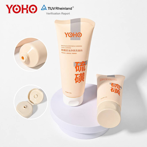 Tubo de Plástico Cosmético Ecológico Personalizado PCR con Tapa Abatible y Sello de Cola Ondulada para Envasado de Limpiador Facial - Product Image 2