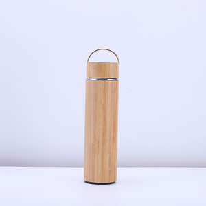 Tùy Chỉnh Cách Điện Chân Không Cà Phê Phích Bpa Free 450 ML Tre Tự Nhiên Chai Với Xử Lý - Product Image 1