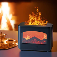 Diffuseur d'aromathérapie d'air ultrasonique Portable vente chaude Mini cheminée humidificateur de flamme USB huiles essentielles ménage YS
