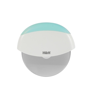 Cortador de Pizza Gris Claro y Azul Claro de Polipropileno con Cuchilla de Acero Inoxidable para Cortar Pizza Fácilmente - Product Image 1