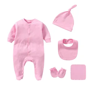 Purorigin noel kıyafetleri yeni doğan bebek hediye seti 5 adet set % 100% pamuk örgü bebek tulum yenidoğan bebek giyim seti