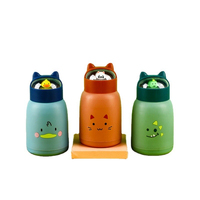 L11 Bouteille d'eau en verre 360ML Creative Portable Cartoon Animals Cute Cat Duck Pattern Handy Glass Tumbler Cup for Students Gift