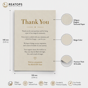 Cartes <span class=keywords><strong>de</strong></span> remerciement personnalisées pour petites entreprises, papier texturé beige 300 g/m², cartes <span class=keywords><strong>de</strong></span> gratitude, cartes d'insertion professionnelles pour commandes Etsy - Product Image 6