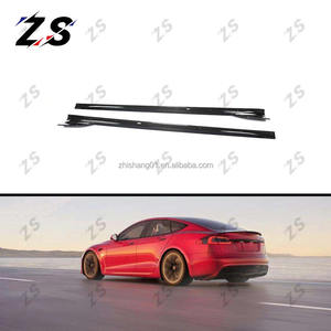 Extension de jupes latérales modèle S en Fiber de carbone ZS pour Tesla modèle S Plaid 4 portes électrique 2021-2023 - Product Image 6