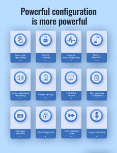 400 heures de cryptage de fichiers d'enregistrement continu Enregistreur vocal à économie d'énergie Mini <span class=keywords><strong>Dictaphone</strong></span> - Product Image 6