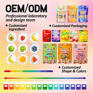Fabrieksgroothandel op maat gemaakte Halal zure & fruitige gekleurde kralen <span class=keywords><strong>gummy</strong></span> bear snoepjes knapperige snoepjes knapperige <span class=keywords><strong>gummy</strong></span> hapjes bonbons - Product Image 6