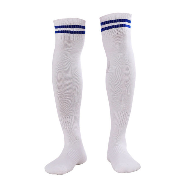 Blanc (avec rayures bleues)