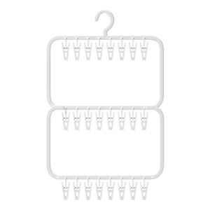 Childrens Clothes Hanger With Clips For Socks Underwear And Hats Rectangle Hook Type Drying Rack For Baby Clothing Organizer - Product Image 5