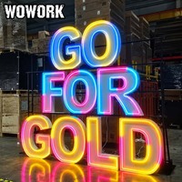 WOWORK Fushun 2026 Nouveaux produits Lettres lumineuses géantes « Marry Me » pour la décoration de réception de mariage et d'événements