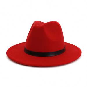 X3058 Chapeaux Fedora en Laine Unisexe pour Adultes, Casquettes en Feutre de Laine Classiques, Chapeau Fedora Borsalino à Large Bord en Feutre de Laine 100% - Product Image 5