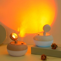Portable nouveau Design Mini USB Led diffuseurs d'arôme lampe à ultrasons coucher de soleil lumière humidificateur d'air pour la maison de bureau