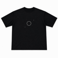T-shirt à manches courtes pour homme, minimaliste, avec logo personnalisé ODM, impression sérigraphique circulaire, 220 g/m², pour le bureau et le quotidien