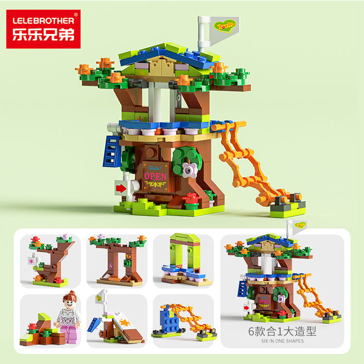8732-3 mini tree house 6 in 1  152pcs