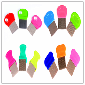 Nouveauté tête poux peigne cheveux humains <span class=keywords><strong>Anti</strong></span> poux Nit puce tique pou puces nettoyage enlever les poux peigne - Product Image 6