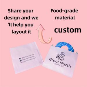 Customized logo Personalized Restaurant Doughnut Wax Paper Doughnut Croissant <b>Cookie</b> Packaging Paper <b>Bag</b> - Product Image 4