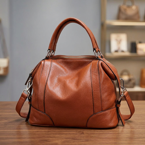 Nouvelle Pochette Décontractée pour Femme en Cuir de Vachette Véritable, Légère et Souple, avec Fermeture Éclair, Idéale pour Pique-nique, Voyage, Mariage, Étanche - Product Image 3