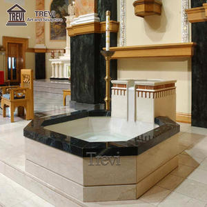 Fuentes bautismales de mármol natural para uso de iglesia cristiana ortodoxa - Product Image 5
