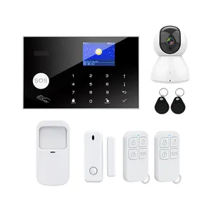 Smart Tuya Wifi 3g 4g Home Alarm System with 433mhz Wireless Detectors Remote Arm Disarm Tuya Smart Burglar Alarm Kit