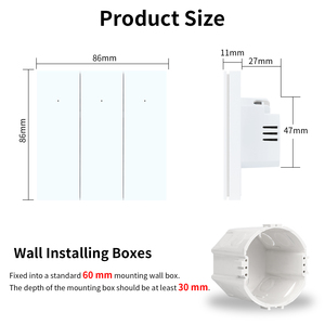 Bingoelec Chất lượng cao <span class=keywords><strong>3</strong></span> Gang 1 cách 16A điều khiển từ xa thiết bị chuyển mạch Wifi tường chuyển đổi với nhà - Product Image 5