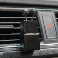 Diffuseur de parfum pour voiture suspendu noir 8 ml, désodorisant vide, forme carrée, bouteille en verre mat avec bouchon à vis