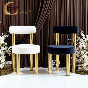 Chaises de salle à manger d'hôtel en fer, luxueuses, modernes, romantiques et élégantes, pour mariages classiques et utilisation en extérieur - Product Image 1