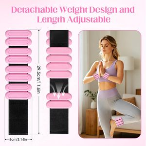 Adjustable Silicone Ankle Wrist <strong>Weights</strong> <strong>Set</strong> <strong>of</strong> 2 Wearable Fitness <strong>for</strong> Men <strong>Women</strong> Pilates Gym Workout Strength Training Equipment - Product Image 2