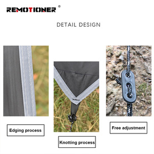 Carpa <span class=keywords><strong>para</strong></span> acampar al aire libre, lona impermeable de nailon 210T, equipo ligero de supervivencia <span class=keywords><strong>para</strong></span> acampar - Product Image 4