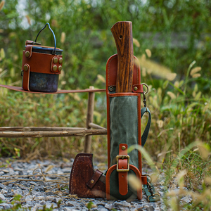 Bushcraft en cuir véritable hache gaine sac Portable peau de vache taille outil suspendu pour <span class=keywords><strong>escalade</strong></span> main marteau gaine pour Camping - Product Image 6