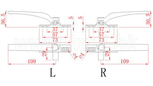 Phụ Kiện Tay Nắm Cửa Sổ An Toàn Tay Nắm Cửa Sổ Bằng Hợp Kim Nhôm - Product Image 6